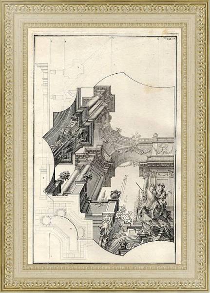 Постер Архитектура J. J. Schuebler №21 с типом исполнения Акварель в раме в багетной раме 484.M48.725