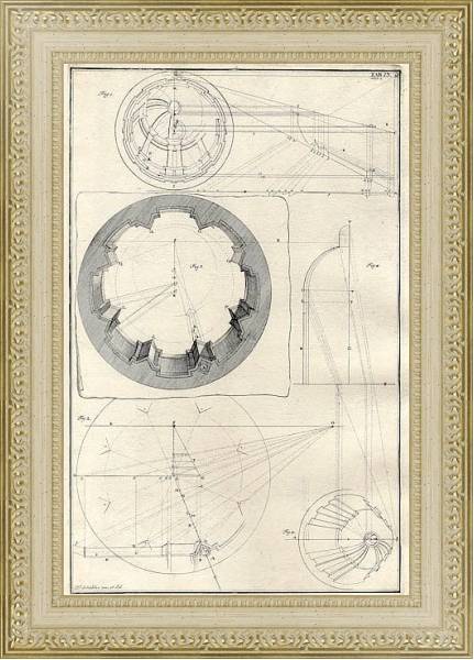 Постер Архитектура J. J. Schuebler №14 с типом исполнения Акварель в раме в багетной раме 484.M48.725