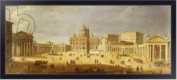 Постер Piazza S. Pietro, Rome с типом исполнения На холсте в раме в багетной раме 221-01