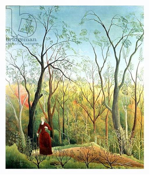 Постер The Walk in the Forest, 1886-90 с типом исполнения На холсте в раме в багетной раме 221-03