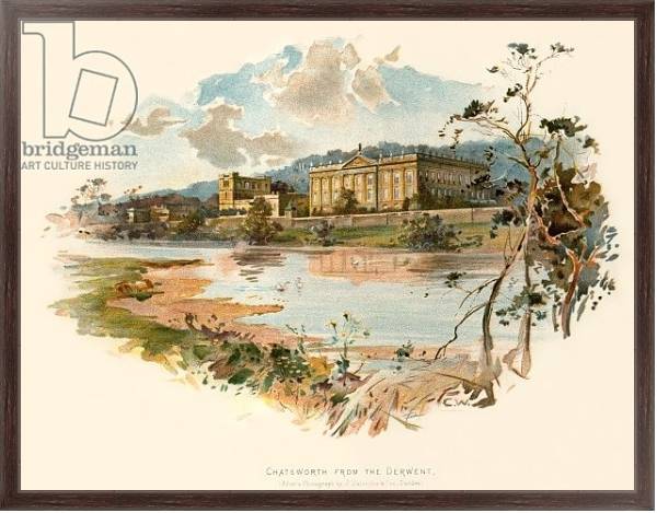 Постер Chatsworth from the Derwent с типом исполнения На холсте в раме в багетной раме 221-02