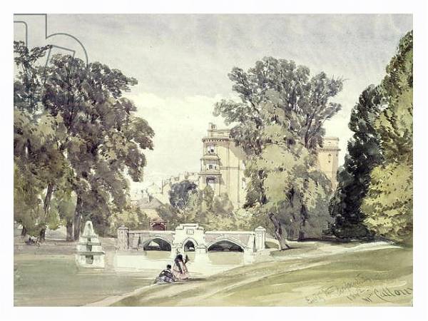 Постер West End of the Serpentine, Kensington Gardens с типом исполнения На холсте в раме в багетной раме 221-03