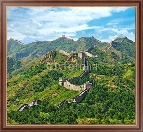 Постер Великая китайская стена 3 с типом исполнения На холсте в раме в багетной раме 35-M719P-83
