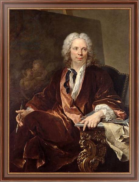 Постер Portrait of Louis Galloche 1734 с типом исполнения На холсте в раме в багетной раме 35-M719P-83
