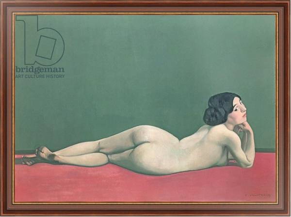 Постер Nude Stretched out on a Piece of Cloth, 1909 с типом исполнения На холсте в раме в багетной раме 35-M719P-83