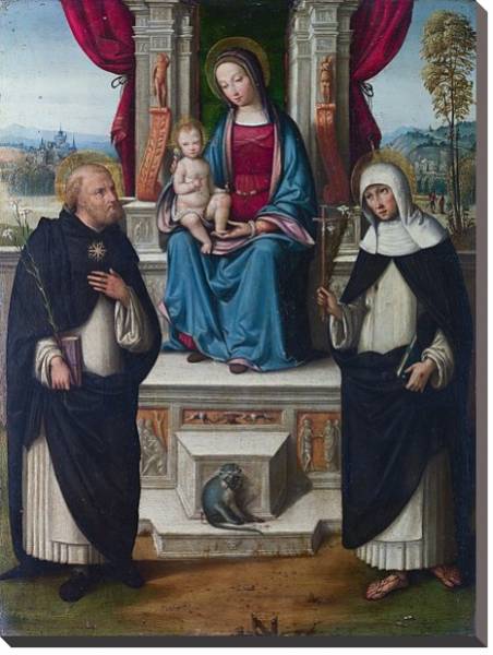 Постер Дева Мария со Святыми 2 с типом исполнения На холсте без рамы