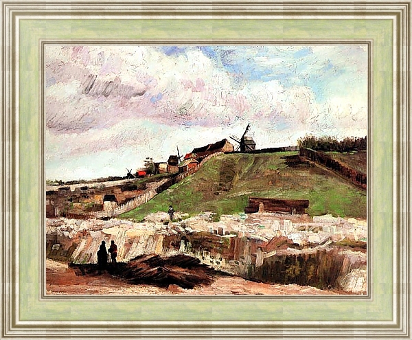 Постер Холм Монмартра с каменоломней с типом исполнения На холсте в раме в багетной раме NA053.0.113