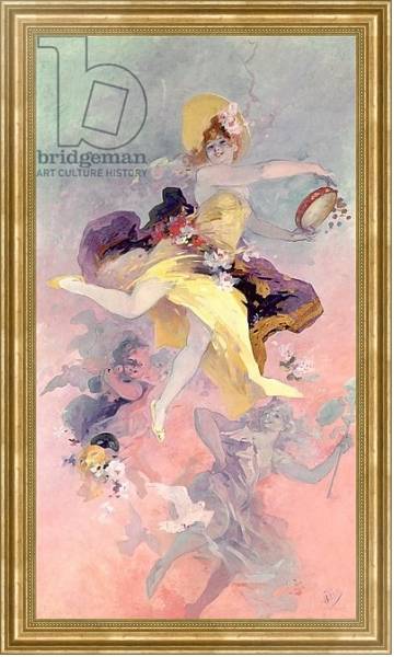 Постер Dancer with a Basque Tambourine с типом исполнения На холсте в раме в багетной раме NA033.1.051