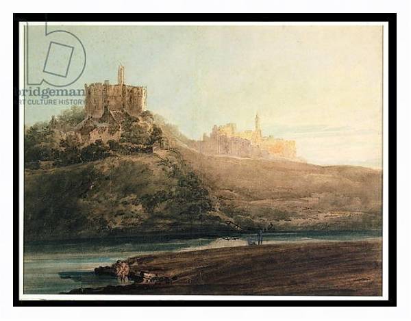 Постер Warkworth Castle, Northumberland, c.1798 с типом исполнения На холсте в раме в багетной раме 221-03