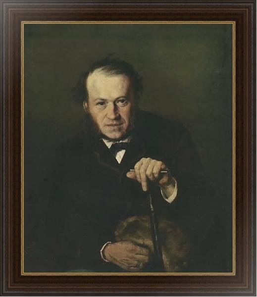 Постер Портрет В.В.Безсонова. 1869 с типом исполнения На холсте в раме в багетной раме 1.023.151