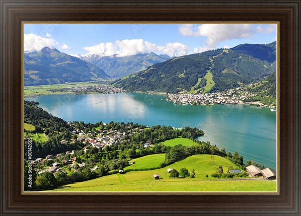 Постер Австрия. Zell am See, Salzburger Land с типом исполнения На холсте в раме в багетной раме 1.023.151