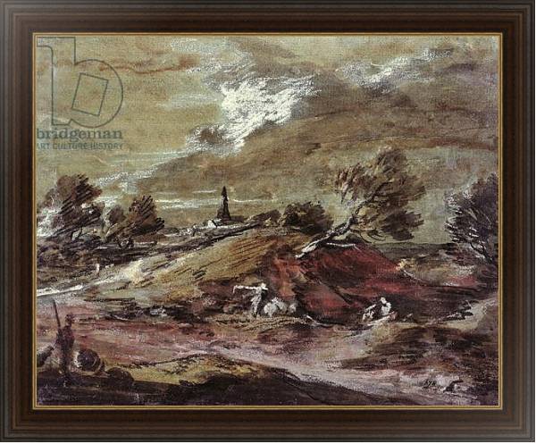 Постер Landscape: Storm Effect, 18th century с типом исполнения На холсте в раме в багетной раме 1.023.151