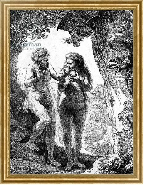 Постер Adam and Eve, 1638 с типом исполнения На холсте в раме в багетной раме NA033.1.051