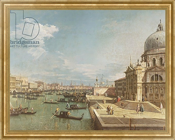 Постер The Entrance to the Grand Canal and the church of Santa Maria della Salute, Venice с типом исполнения На холсте в раме в багетной раме NA033.1.051