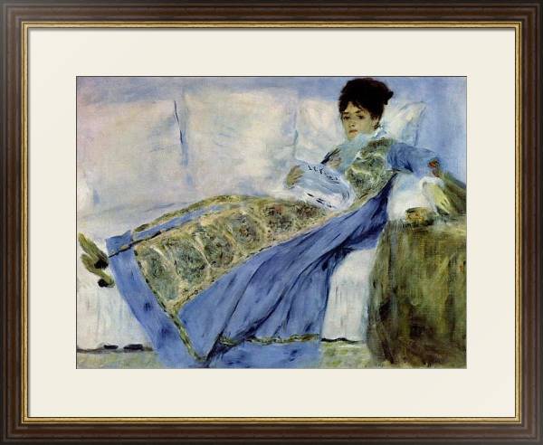 Постер Мадам Моне на диване с типом исполнения Под стеклом в багетной раме 1.023.036