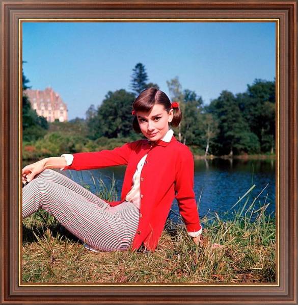 Постер Хепберн Одри 273 с типом исполнения На холсте в раме в багетной раме 35-M719P-83