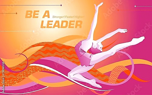 Постер Гимнастика 2 с типом исполнения На холсте без рамы