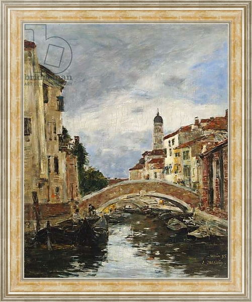 Постер A Small Venetian Canal, 1895 с типом исполнения На холсте в раме в багетной раме NA053.0.115