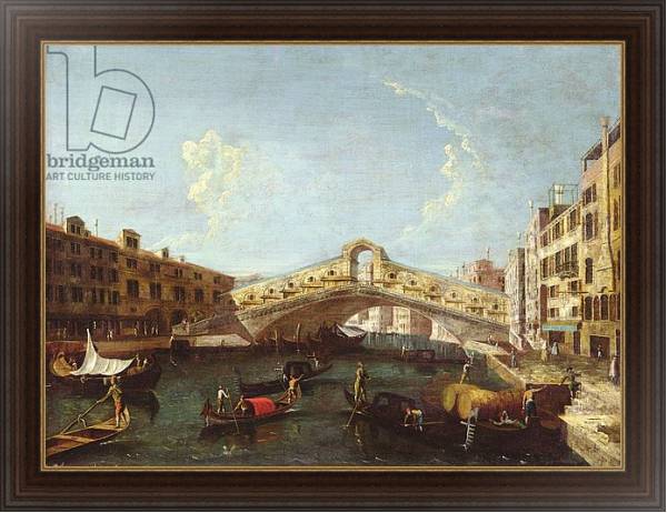 Постер The Rialto in Venice с типом исполнения На холсте в раме в багетной раме 1.023.151