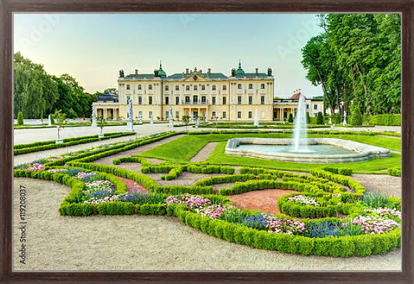 Постер Сад Дворца Браницких, Польша с типом исполнения На холсте в раме в багетной раме 221-02