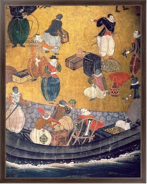 Постер The Arrival of the Portuguese in Japan 8 с типом исполнения На холсте в раме в багетной раме 221-02