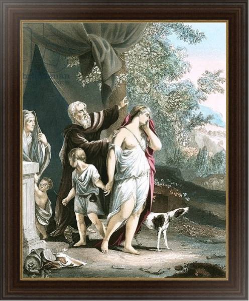 Постер Hagar and her son departeth с типом исполнения На холсте в раме в багетной раме 1.023.151