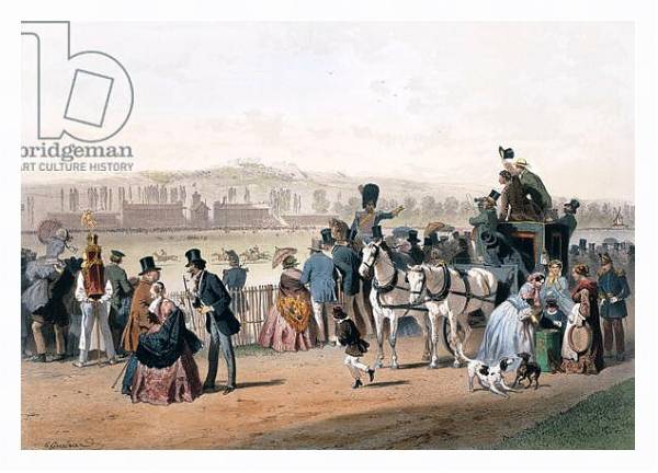 Постер Racecourse at the Bois de Boulogne с типом исполнения На холсте в раме в багетной раме 221-03