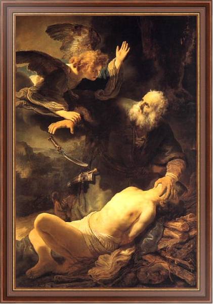 Постер Жертвоприношение Авраама 2 с типом исполнения На холсте в раме в багетной раме 35-M719P-83