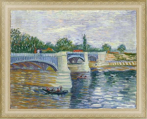 Постер Seine with the Pont de la Grande Jette, The с типом исполнения На холсте в раме в багетной раме 484.M48.725
