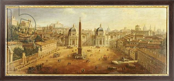 Постер Piazza del Popolo, Rome с типом исполнения На холсте в раме в багетной раме 221-02