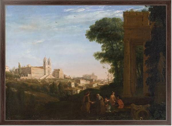 Постер Вид на Рим с типом исполнения На холсте в раме в багетной раме 221-02