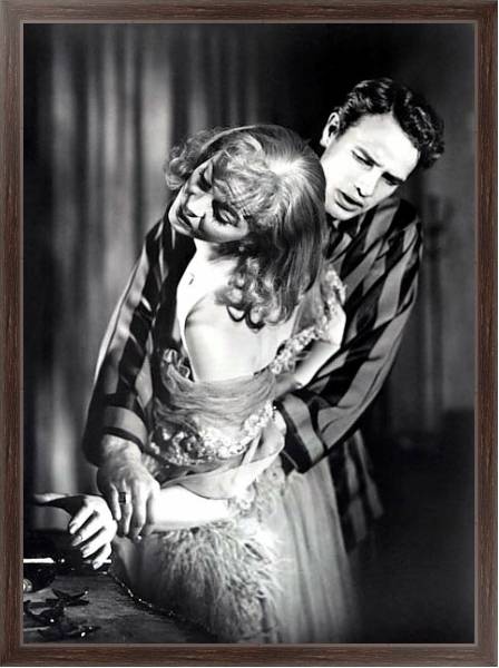 Постер Brando, Marlon (A Streetcar Named Desire) с типом исполнения На холсте в раме в багетной раме 221-02