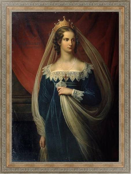 Постер Portrait of Princess Charlotte von Preussen, 1817 с типом исполнения На холсте в раме в багетной раме 484.M48.310