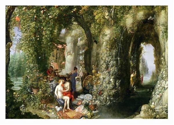 Постер A Fantastic cave with Odysseus and Calypso с типом исполнения На холсте в раме в багетной раме 221-03