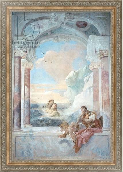 Постер Achilles consoled by his mother, Thetis, from 'The Iliad' by Homer, 1757 с типом исполнения На холсте в раме в багетной раме 484.M48.310