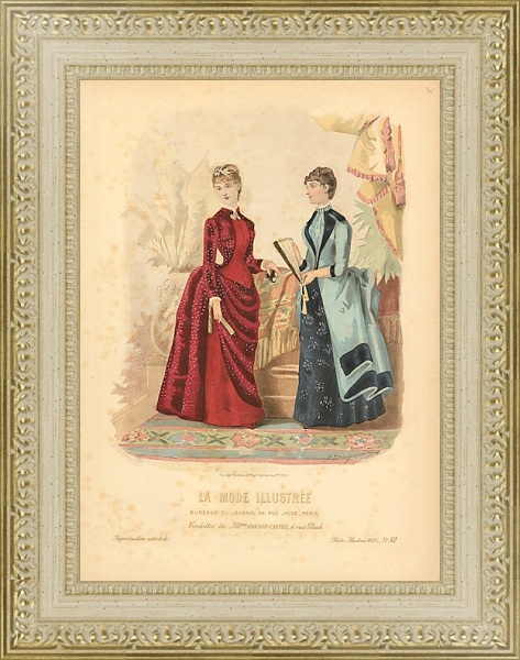 Постер La Mode Illustre #3 с типом исполнения Акварель в раме в багетной раме 484.M48.725