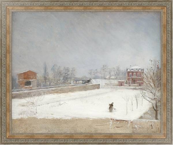 Постер Зимний пейзаж 17 с типом исполнения На холсте в раме в багетной раме 484.M48.310