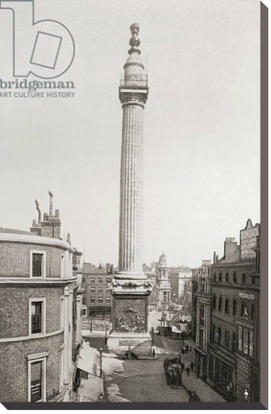 Постер The Monument to the Great Fire of London 1902. с типом исполнения На холсте без рамы