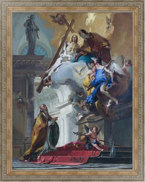 Постер Видение Троицы с типом исполнения На холсте в раме в багетной раме 484.M48.310