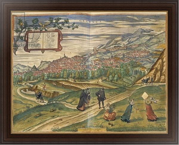 Постер View of Granada с типом исполнения На холсте в раме в багетной раме 1.023.151