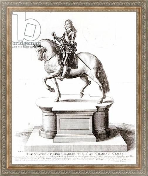Постер The statue of King Charles the 1st at Charing Cross с типом исполнения На холсте в раме в багетной раме 484.M48.310