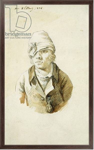 Постер Self Portrait with Cap and Eye Patch, 8th May 1802 с типом исполнения На холсте в раме в багетной раме 221-02