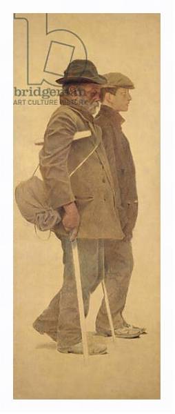 Постер The Mouthful of Bread, study for 'Charity', 1892-1908 с типом исполнения На холсте в раме в багетной раме 221-03
