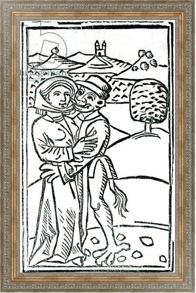 Постер Demon Making Love to a Witch с типом исполнения На холсте в раме в багетной раме 484.M48.310