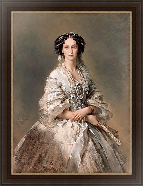 Постер Портрет императрицы Марии Александровны с типом исполнения На холсте в раме в багетной раме 1.023.151
