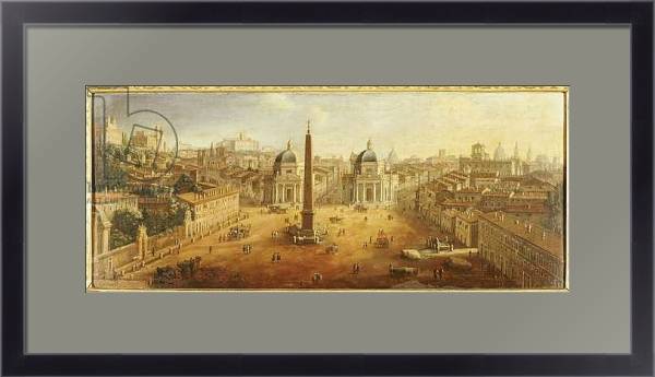 Постер Piazza del Popolo, Rome с типом исполнения Под стеклом в багетной раме 221-01