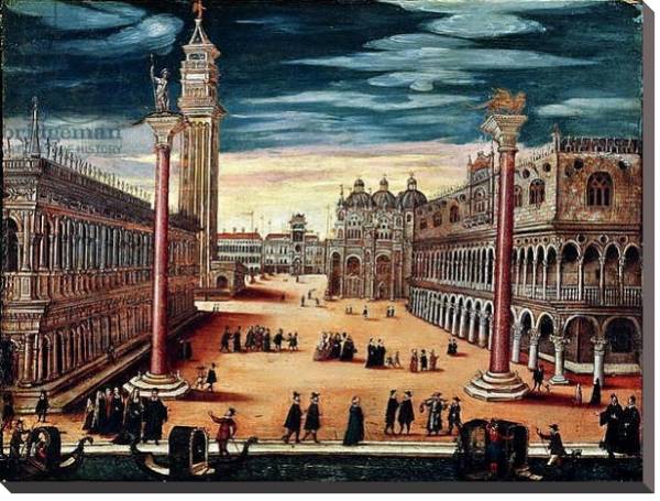Постер The Piazzetta di San Marco, Venice с типом исполнения На холсте без рамы