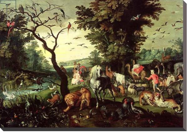Постер The Animals Entering Noah's Ark с типом исполнения На холсте без рамы