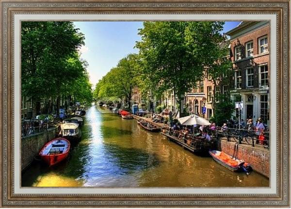 Постер Амстердам. Голландия 2 с типом исполнения На холсте в раме в багетной раме 595.M52.330