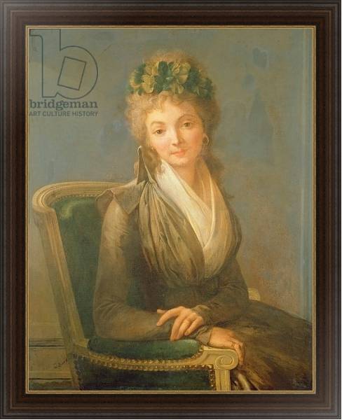 Постер Portrait presumed to be Lucile Desmoulins 1794 с типом исполнения На холсте в раме в багетной раме 1.023.151